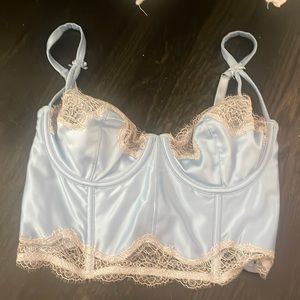 Victoria’s secret silk Blue Corset